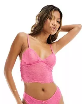 Эксклюзивная длинная майка без подкладки с цветочным узором Wild Lovers и розовые французские шорты-трусы