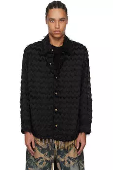 Эксклюзивная длинная рубашка SSENSE Black Bird Shaggy Andersson Bell