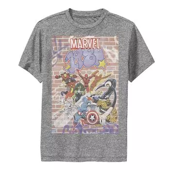 Эксклюзивная футболка Marvel D23 1980 года с граффити для мальчиков 8–20 лет, групповая фотография, постер с графическим представлением Marvel