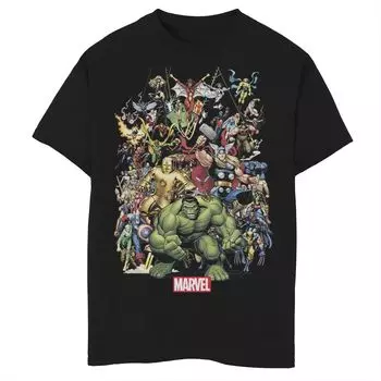 Эксклюзивная футболка Marvel D23 с коллажем и изображением супергероев для мальчиков 8–20 лет Marvel