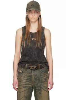 Эксклюзивная коричневая майка SSENSE Diesel