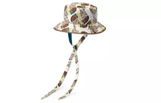 Шляпа Gucci x The North Face Online с завязками, белый / хаки