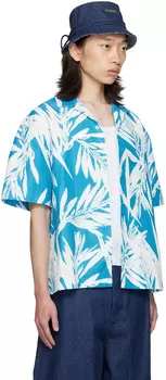 Эксклюзивная сине-белая рубашка SSENSE La Casa 'La chemise Jean' JACQUEMUS