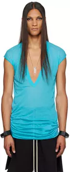 Эксклюзивная синяя футболка Rick Owens SSENSE KEMBRA PFAHLER Edition Dylan