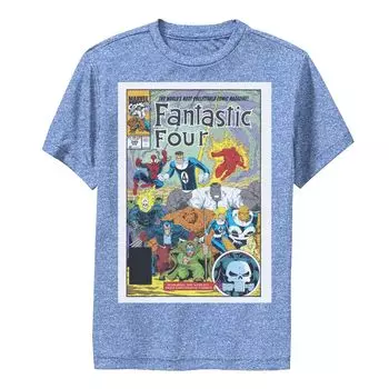 Эксклюзивная винтажная футболка с графическим рисунком Marvel D23 «Фантастическая четверка» для мальчиков 8–20 лет с обложкой комиксов Licensed Character