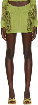 Эксклюзивная зеленая мини-юбка SSENSE Danielle Guizio