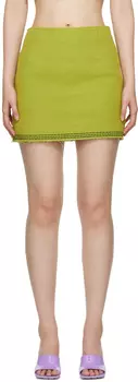 Эксклюзивная зеленая мини-юбка SSENSE Recto