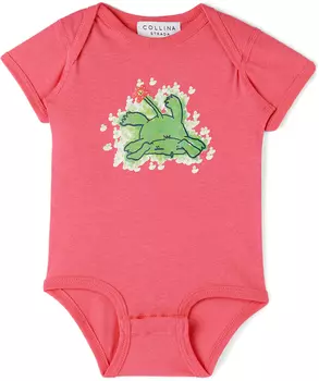 Эксклюзивное боди с принтом Baby Pink Puppy Smoosh от SSENSE Collina Strada