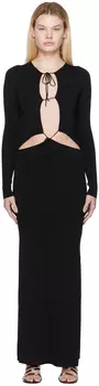 Эксклюзивное черное макси-платье SSENSE Jacaranda Aya Muse