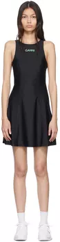 Эксклюзивное черное спортивное платье SSENSE GANNI