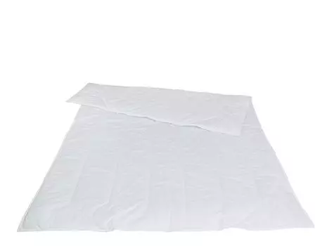 Эксклюзивное пуховое одеяло Traumina суперлегкое с петлевой лентой, класс нагрева 1, размер 155х200 см.