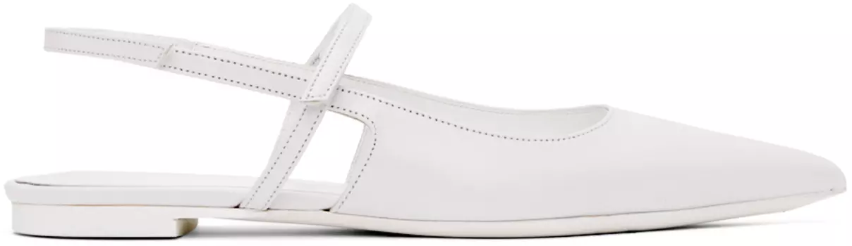 Эксклюзивные белые балетки BY FAR SSENSE Jess