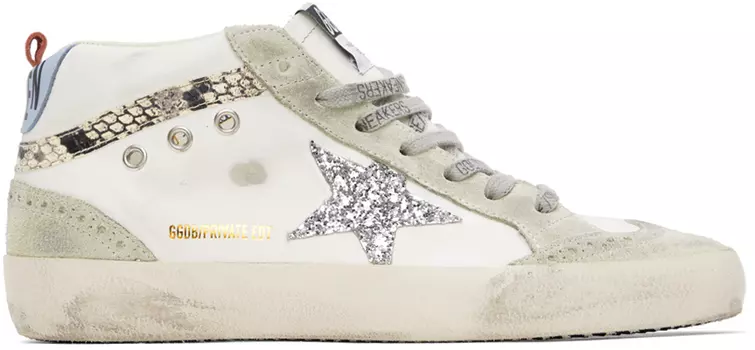 Эксклюзивные белые и серые кроссовки SSENSE Mid Star Golden Goose
