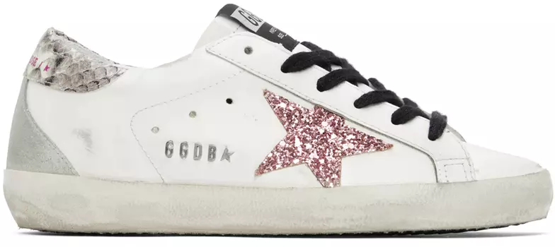 Эксклюзивные белые кроссовки SSENSE Super-Star Golden Goose