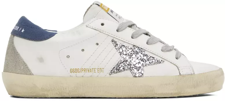 Эксклюзивные белые кроссовки SSENSE Super-Star Golden Goose