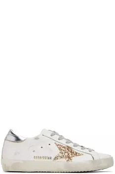Эксклюзивные белые кроссовки Super-Star от SSENSE Golden Goose