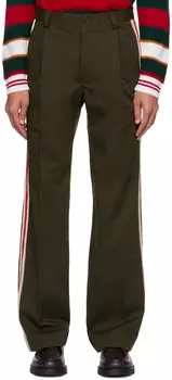 Эксклюзивные брюки цвета хаки Harmonic SSENSE Wales Bonner