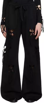 Эксклюзивные черные брюки SSENSE Petal Lounge J.KIM