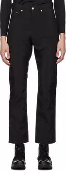 Эксклюзивные черные брюки SSENSE с подушкой безопасности Kanghyuk