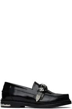 Эксклюзивные черные металлические мокасины SSENSE Toga Pulla
