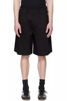 Эксклюзивные черные шорты из твила от SSENSE System