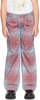 Эксклюзивные детские синие и красные брюки SSENSE Charles Jeffrey LOVERBOY