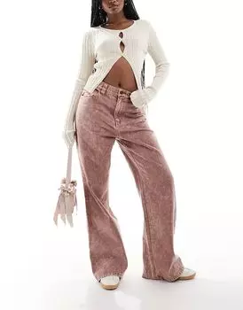 Эксклюзивные джинсы широкого покроя из денима грязного тона Deus Ex Machina