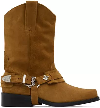 Эксклюзивные коричневые ботинки SSENSE Toga Virilis, Chocolate suede