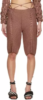Эксклюзивные коричневые плетеные шорты SSENSE Isa Boulder