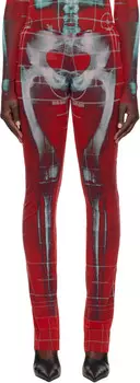 Эксклюзивные красные и синие домашние брюки 'The Squeletor' от SSENSE Jean Paul Gaultier