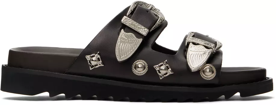 Эксклюзивные сандалии с пряжками SSENSE Toga Pulla, черный