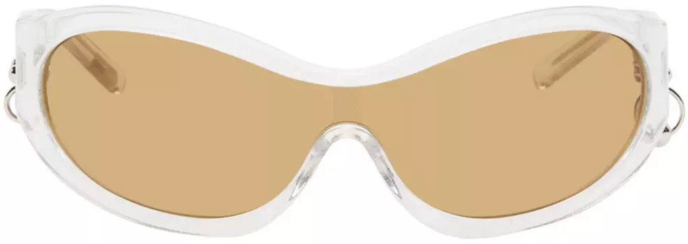 Эксклюзивные серебряные солнцезащитные очки Jenny Glitter от SSENSE Justine Clenquet