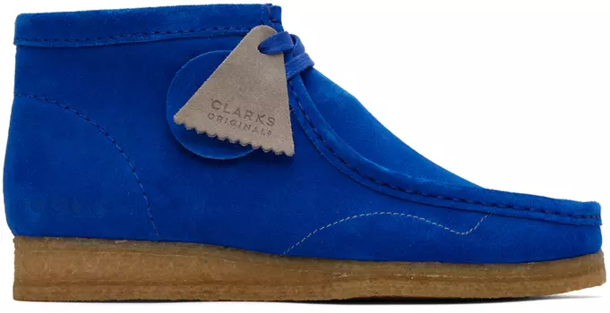 Эксклюзивные синие дерби Wallabee SSENSE Clarks Originals