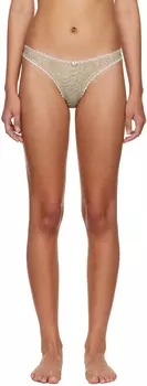 Эксклюзивные стринги Priscilla розового и серо-коричневого цвета от SSENSE Poster Girl