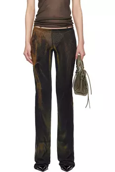 Эксклюзивные зеленые брюки Lounge с кислотным принтом Ssense Jean Paul Gaultier, мультиколор