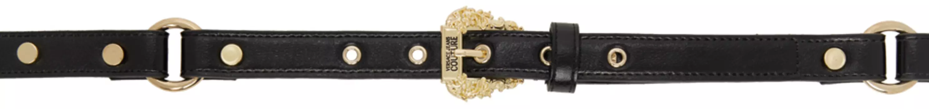 Эксклюзивный черный ремень SSENSE Couture1 Versace Jeans Couture