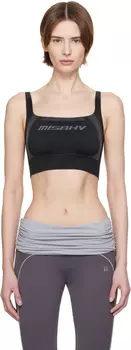 Эксклюзивный черный спортивный бюстгальтер SSENSE MISBHV