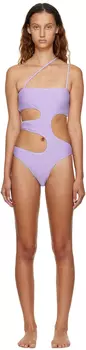 Эксклюзивный фиолетовый цельный купальник SSENSE Danielle Guizio