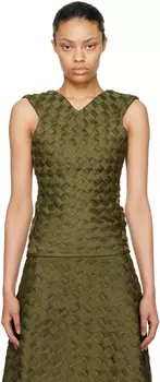 Эксклюзивный топ цвета хаки из цельной ткани SSENSE Isa Boulder