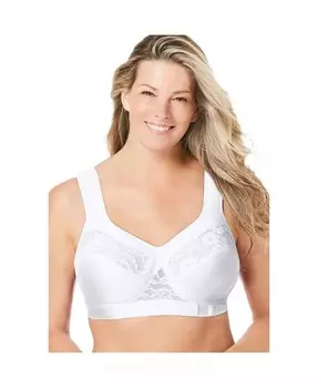 Эксклюзивный запатентованный бюстгальтер без косточек для женщин больших размеров Comfort Choice, белый