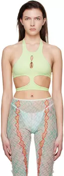 Эксклюзивный зеленый спортивный бюстгальтер SSENSE с лямкой на шее Rui