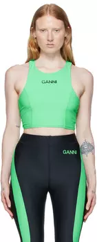 Эксклюзивный зеленый спортивный топ SSENSE GANNI
