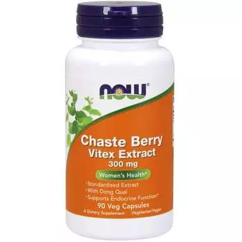 Экстракт Chaste Berry Vitex 300 мг, 90 растительных капсул Now Foods