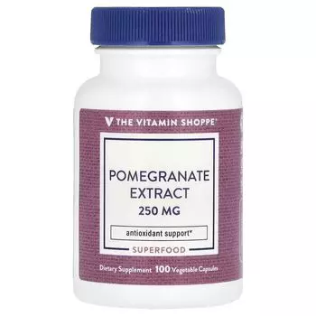 Экстракт граната, 250 мг, 100 растительных капсул The Vitamin Shoppe