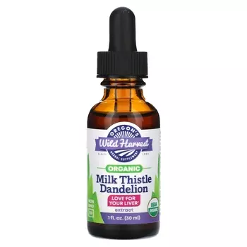 Экстракт Oregon's Wild Harvest Organic Milk Thistle Dandelion Extract, 30 мл