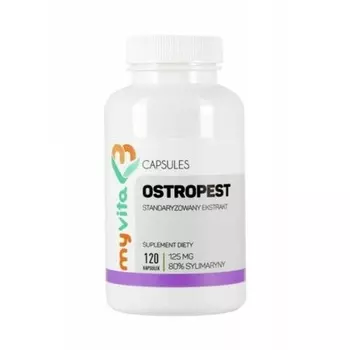 Экстракт расторопши 125 мг 120 капсул 80% силимарин Польша, Myvita