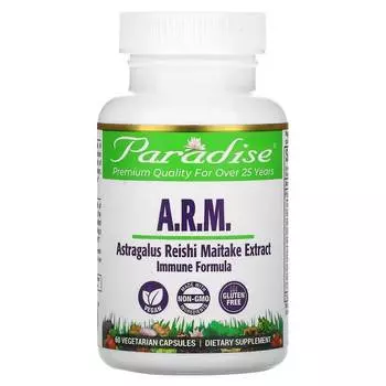 Экстракт рейши майтаке Paradise Herbs ARM Astragalus, 60 капсул