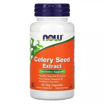 Экстракт Семян Сельдерея NOW Foods, 60 растительных капсул