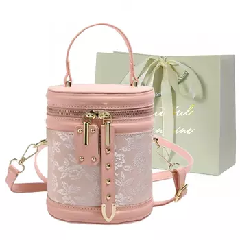 JIANGLIDA Сумка-ведро из искусственной кожи, сумка через плечо, обычная женская сумка, белая/черная/розовая