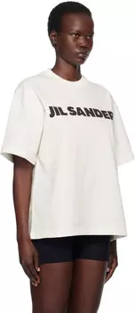 Jil ander Белая свободная футболка Jil Sander
